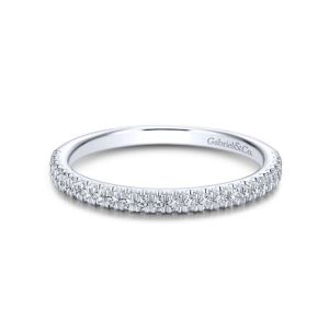 Gabriel & Co 14k Plain 14K White Gold Matching Wedding Band